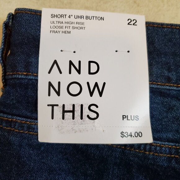 And Now This Denim Shorts NWT Size 22 - Picture 8 of 10